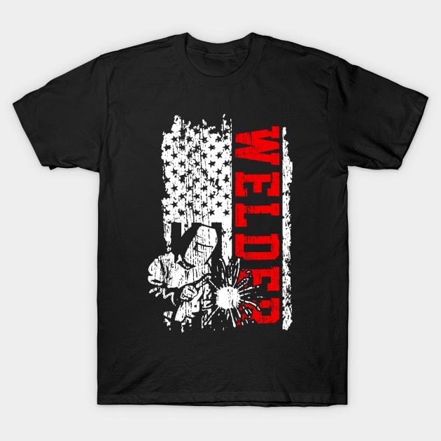 Welder American Flag Patriotic T-Shirt by QUYNH SOCIU